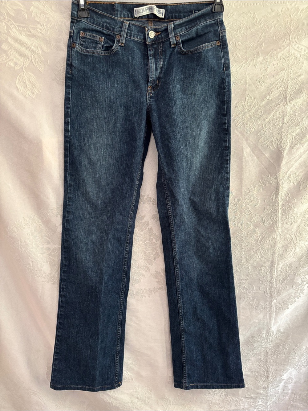 Express Women’s Boot Cut Jeans — Dark Blue Denim
